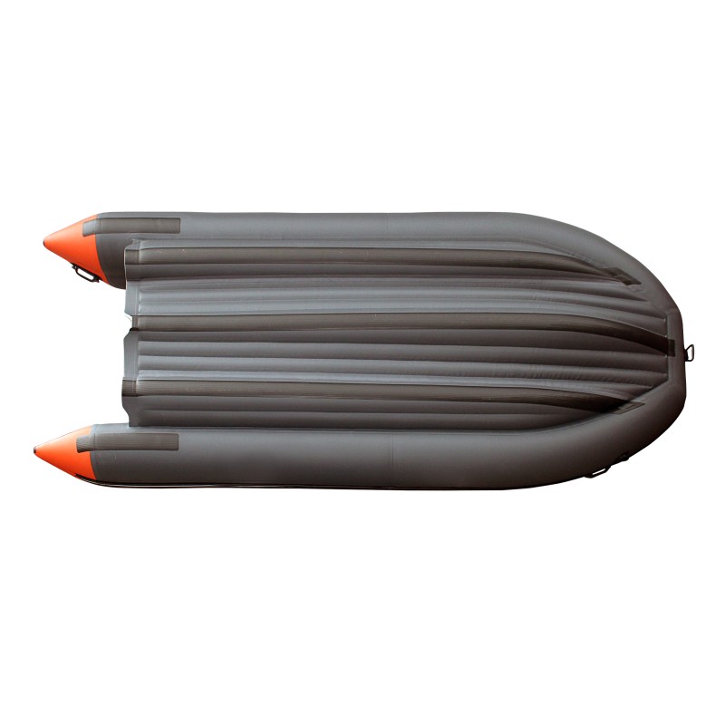 Лодка надувная ПВХ с интегрированным фальшбортом Angler Skat Triton 370NDFi, НДНД, темно-серый/бирюзовый