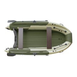 Лодка надувная ПВХ с интегрированным фальшбортом Angler Skat Triton 400NDFi, НДНД, хаки/оливковый
