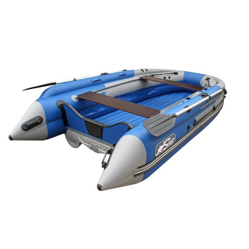 Лодка надувная ПВХ с интегрированным фальшбортом Angler Skat Triton 400NDFi, НДНД, хаки/оливковый