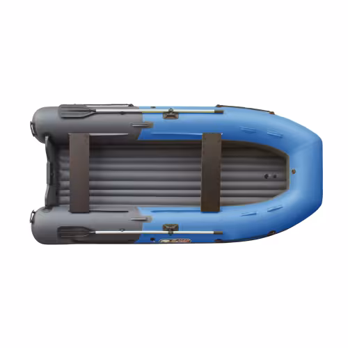 Лодка надувная ПВХ Angler Reef Triton 400 S-Max, НДНД, черный/голубой