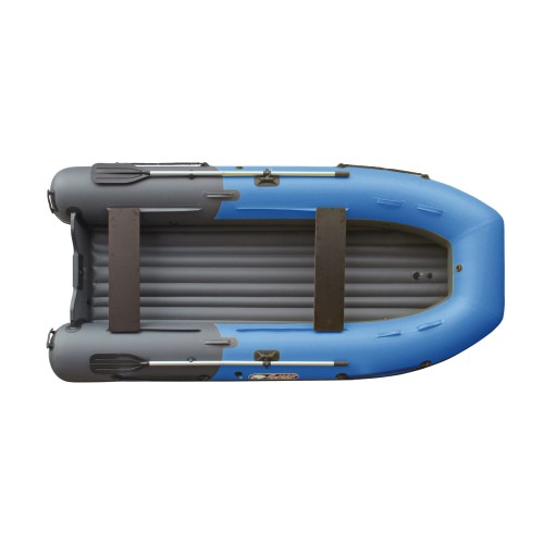 Лодка надувная ПВХ Angler Reef Triton 400 S-Max, НДНД, черный/голубой