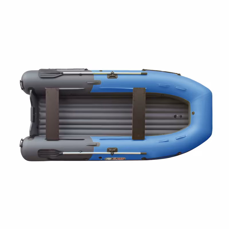 Лодка надувная ПВХ Angler Reef Triton 400 S-Max, НДНД, черный/голубой