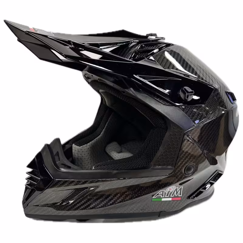 Мотошлем AiM RH855 Carbon 3K Glossy, серый,  размер M