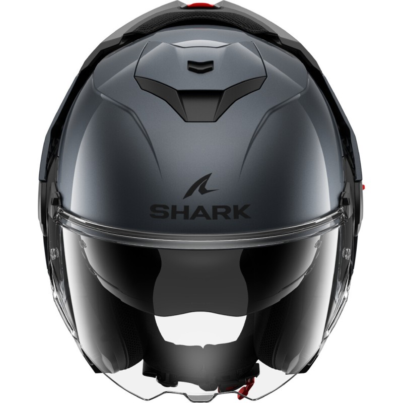 Мотошлем Shark OXO Blank Gun Metal, черный, размер M
