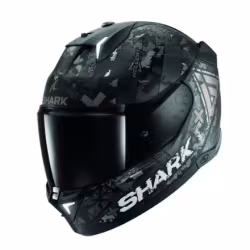 Мотошлем Shark Skwal I3 Hell Cat, черный матовый/серый, размер L