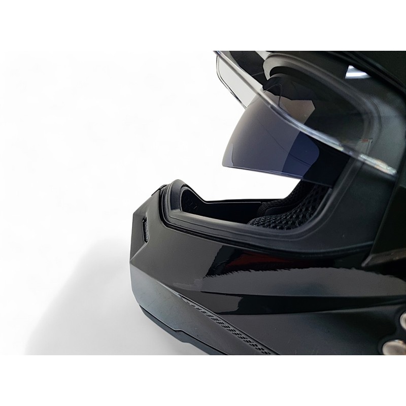 Мотошлем детский AiM JK802Y, черный, размер Y/L