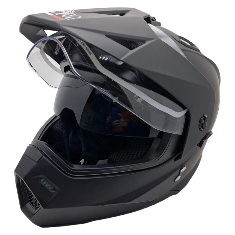 Мотошлем детский AiM JK802Y, черный матовый, размер Y/S