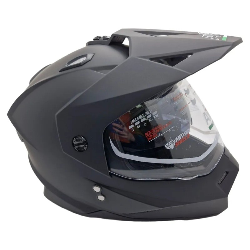 Мотошлем детский AiM JK802Y, черный матовый, размер Y/S