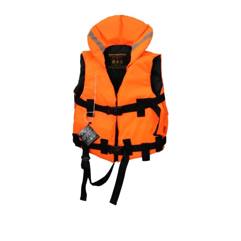 Жилет спасательный детский Элементаль Ifrit-50, до 50 кг, оранжевый, ГОСТ Р 58108-2019, подходит для ГИМС