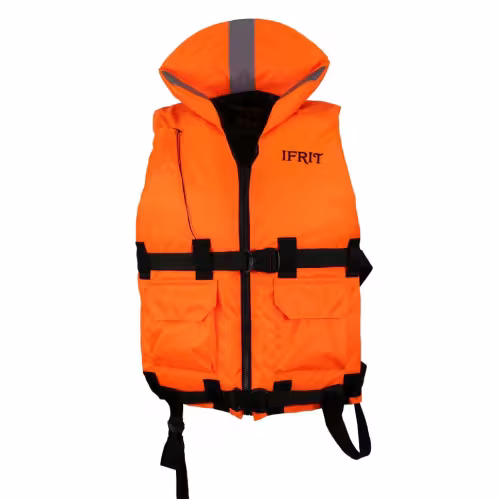 Жилет спасательный Элементаль Ifrit-90, до 90 кг, оранжевый, ГОСТ Р 58108-2019, подходит для ГИМС