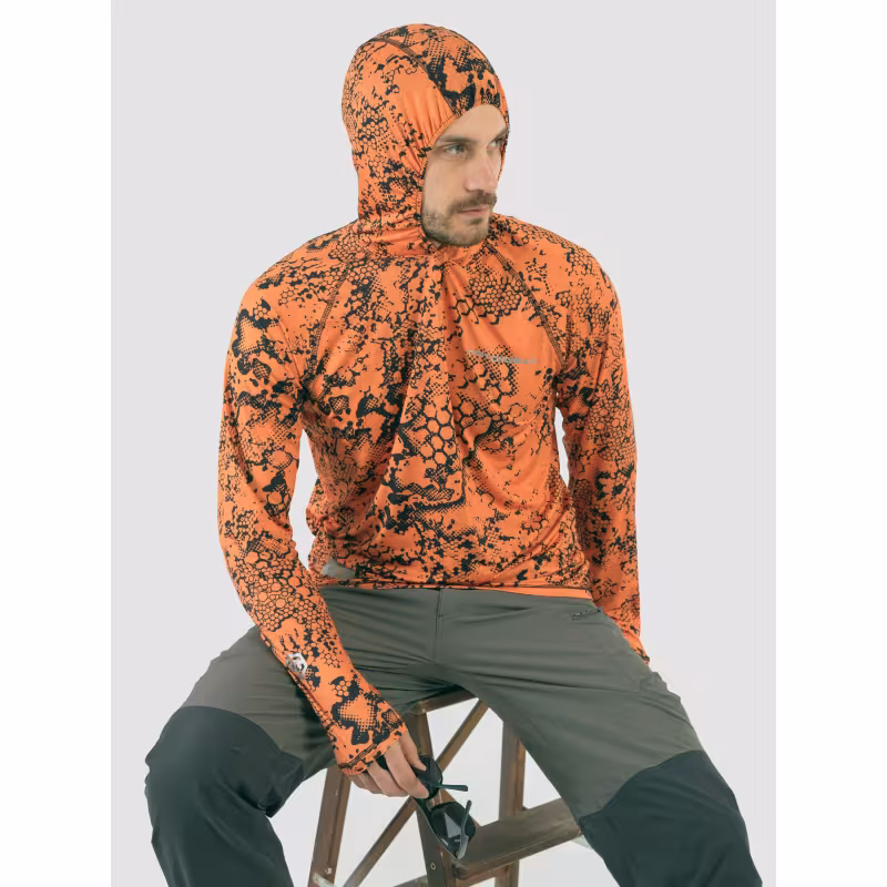 Джерси мужское Triton Gear Orange Print, InterLock, оранжевый, размер 44-46