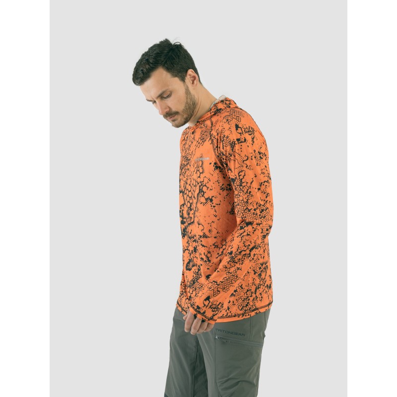 Джерси мужское Triton Gear Orange Print, InterLock, оранжевый, размер 44-46