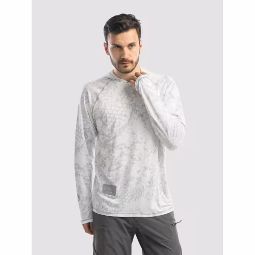 Джерси с капюшоном мужское Triton Gear S00014, InterLock, белый, размер 44-46