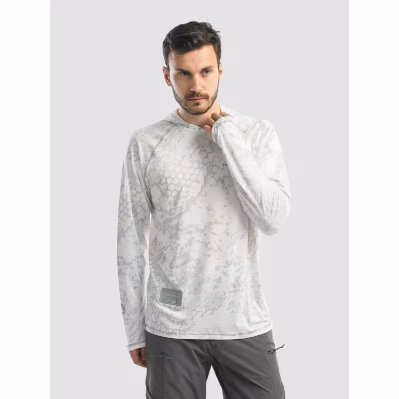 Джерси с капюшоном мужское Triton Gear S00014, InterLock, белый, размер 48-50