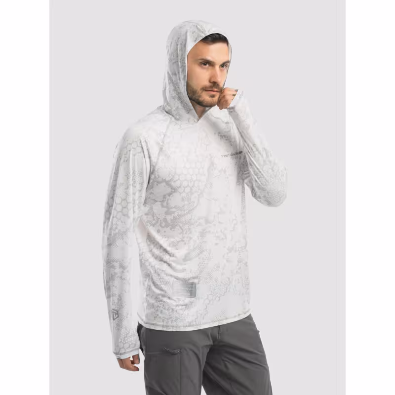 Джерси с капюшоном мужское Triton Gear S00014, InterLock, белый, размер 48-50