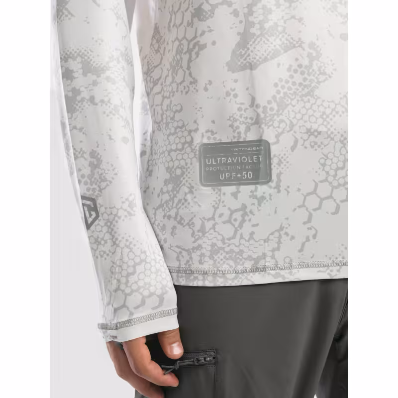 Джерси с капюшоном мужское Triton Gear S00014, InterLock, белый, размер 52-54