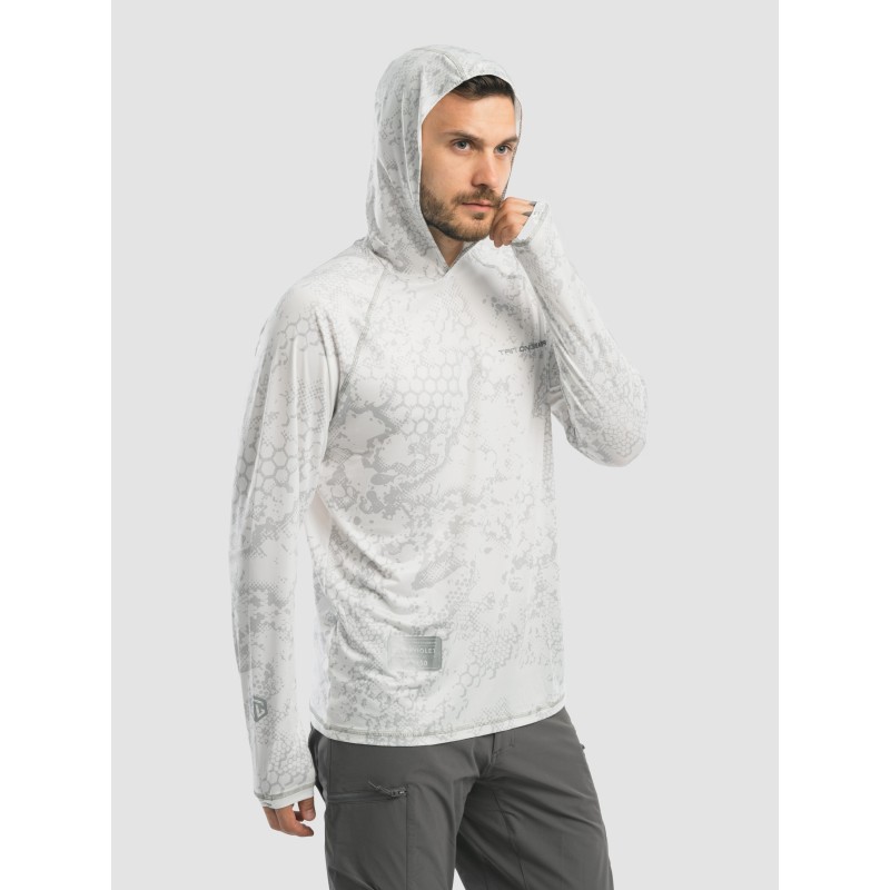 Джерси с капюшоном мужское Triton Gear S00014, InterLock, белый, размер 56-58