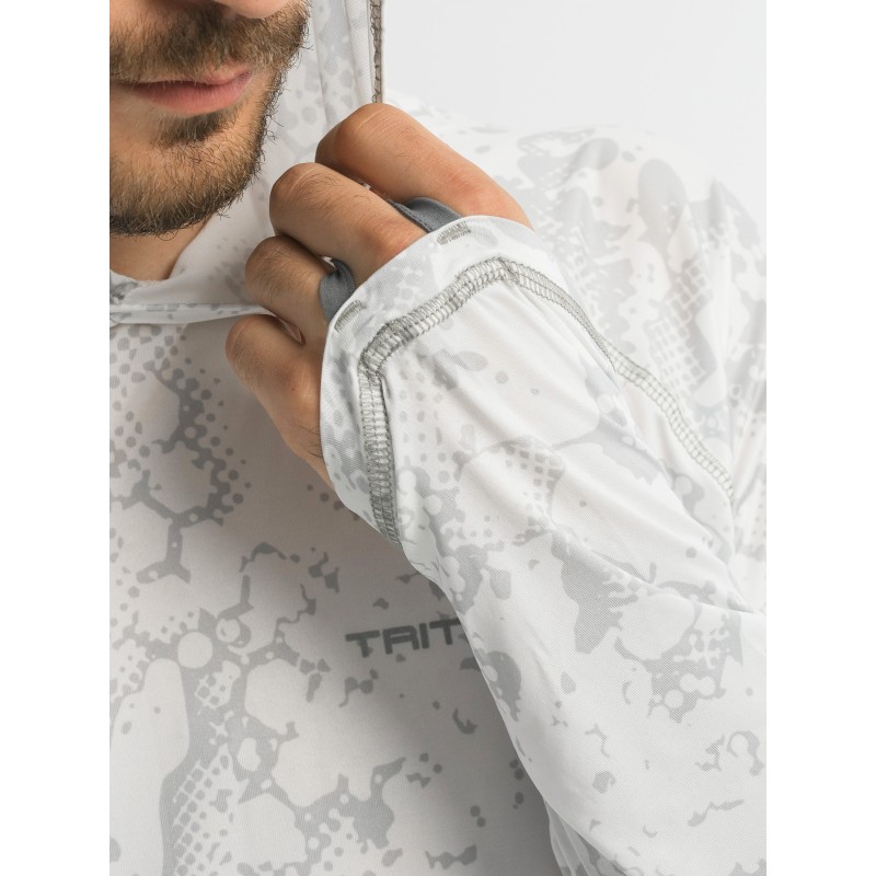 Джерси с капюшоном мужское Triton Gear S00014, InterLock, белый, размер 60-62