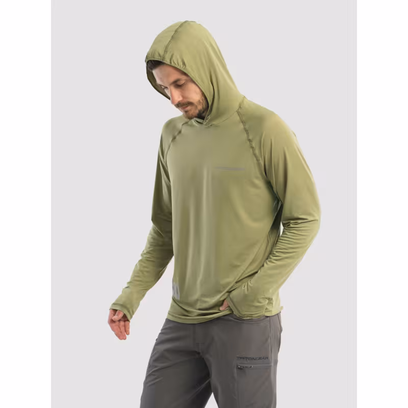 Джерси с капюшоном мужское Triton Gear S00019, InterLock, хаки, размер 48-50