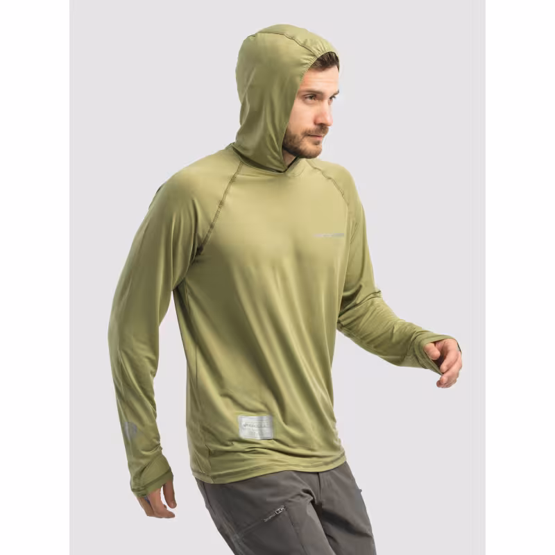 Джерси с капюшоном мужское Triton Gear S00019, InterLock, хаки, размер 48-50