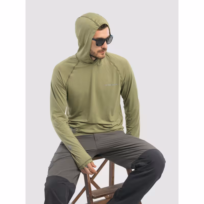 Джерси с капюшоном мужское Triton Gear S00019, InterLock, хаки, размер 60-62