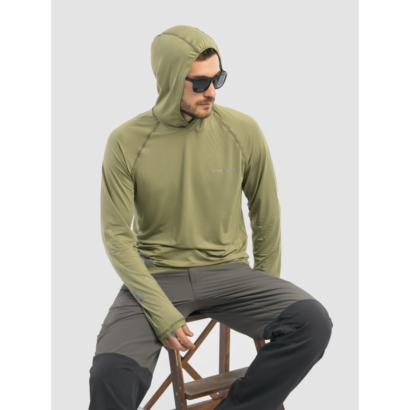 Джерси с капюшоном мужское Triton Gear S00019, InterLock, хаки, размер 60-62