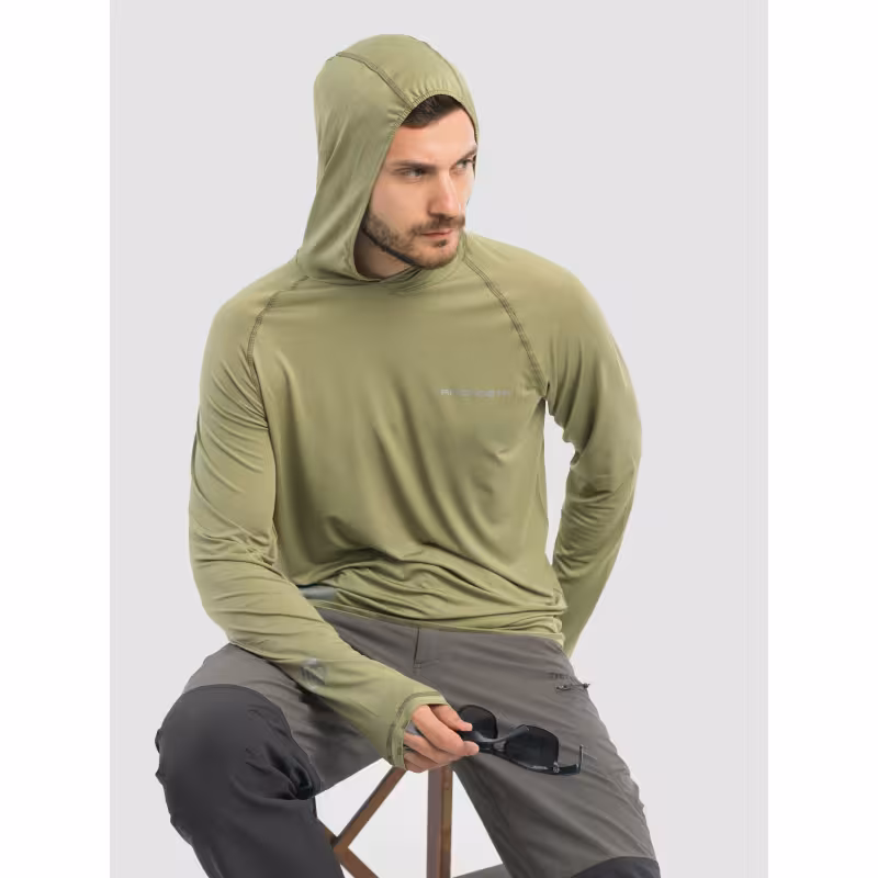 Джерси с капюшоном мужское Triton Gear S00019, InterLock, хаки, размер 60-62