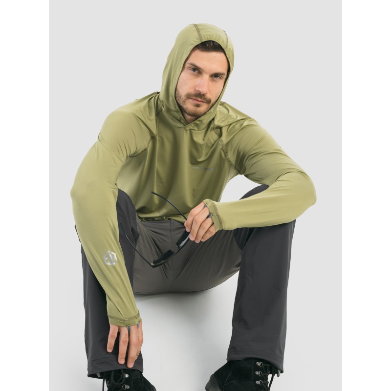 Джерси с капюшоном мужское Triton Gear S00019, InterLock, хаки, размер 60-62