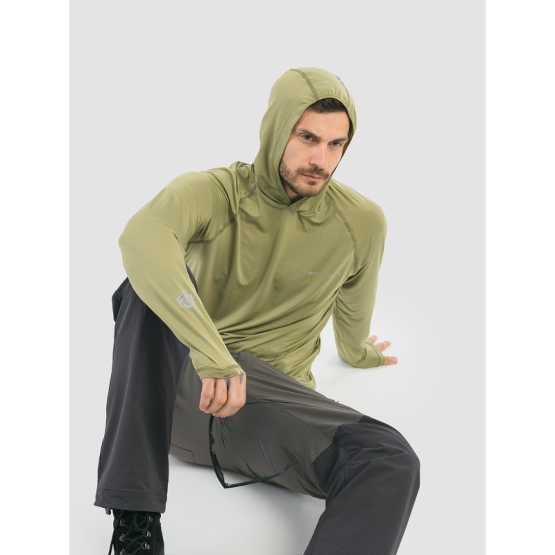 Джерси с капюшоном мужское Triton Gear S00019, InterLock, хаки, размер 60-62