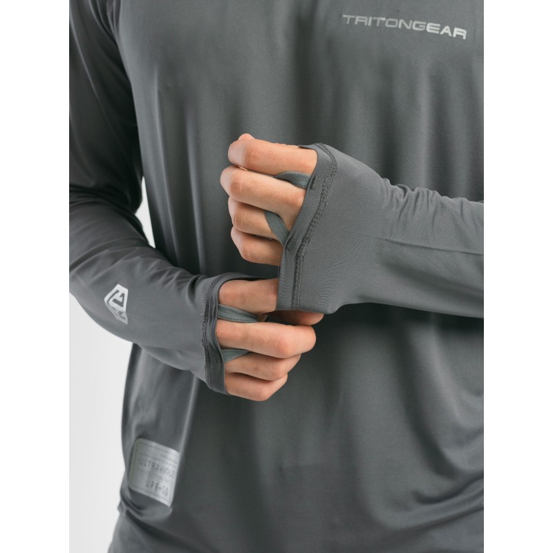 Джерси с капюшоном мужское Triton Gear S00014, InterLock, серый, размер 44-46