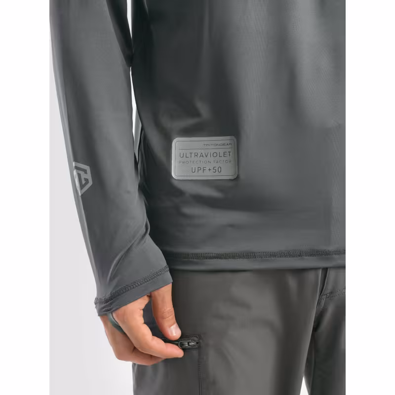 Джерси с капюшоном мужское Triton Gear S00014, InterLock, серый, размер 48-50