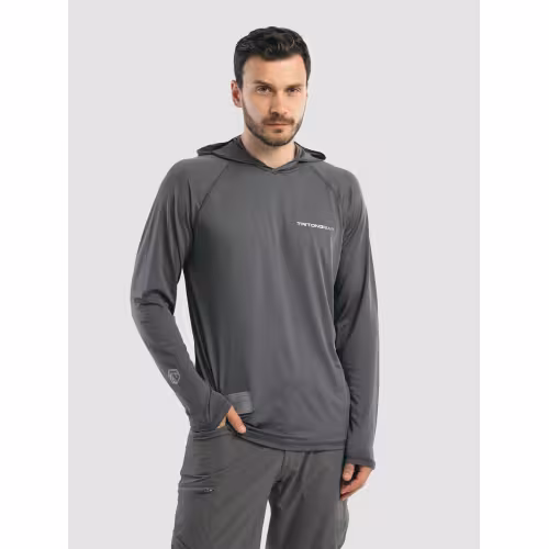 Джерси с капюшоном мужское Triton Gear S00014, InterLock, серый, размер 56-58