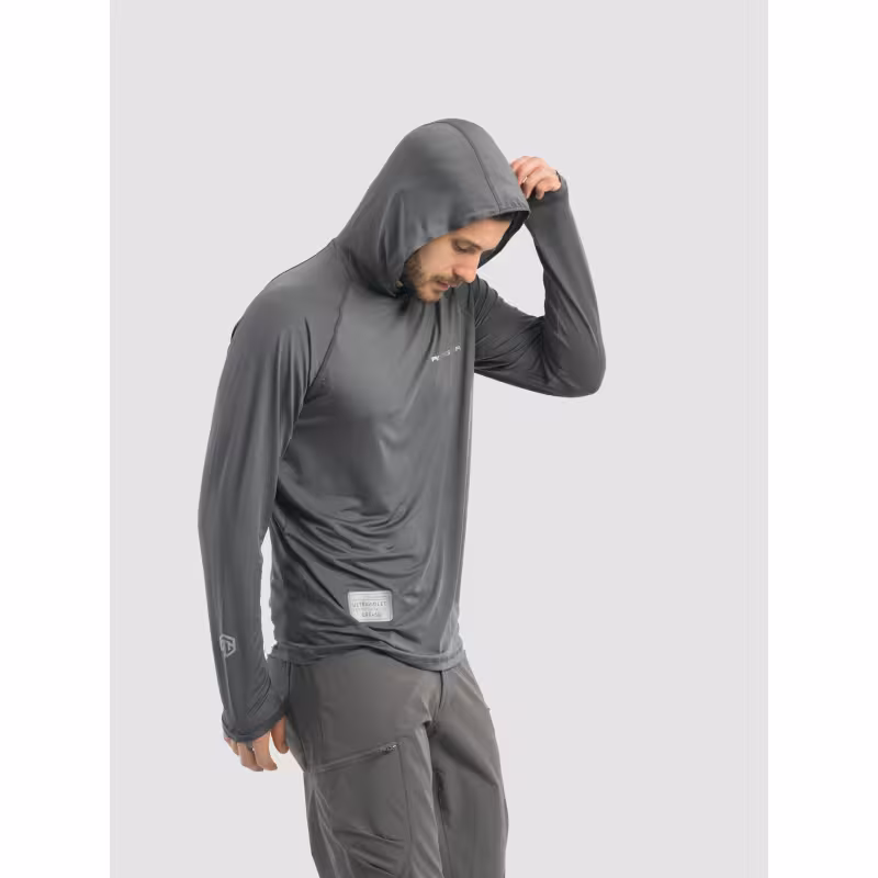 Джерси с капюшоном мужское Triton Gear S00014, InterLock, серый, размер 60-62