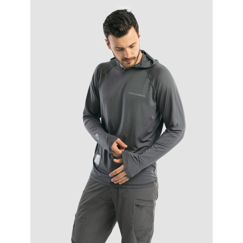 Джерси с капюшоном мужское Triton Gear S00014, InterLock, серый, размер 60-62
