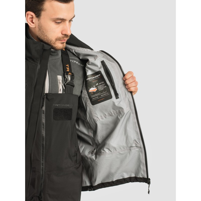 Костюм мужской Triton Gear Storm Boat, TaslanNylon, черный, размер 48-50,  170-176 см