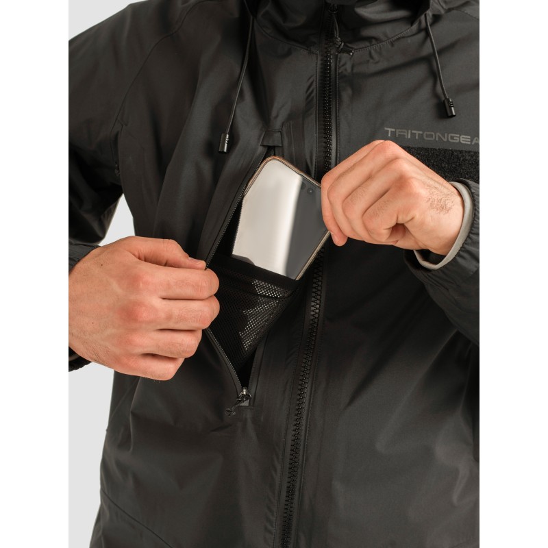 Костюм мужской Triton Gear Storm Boat, TaslanNylon, черный, размер 48-50,  182-188 см