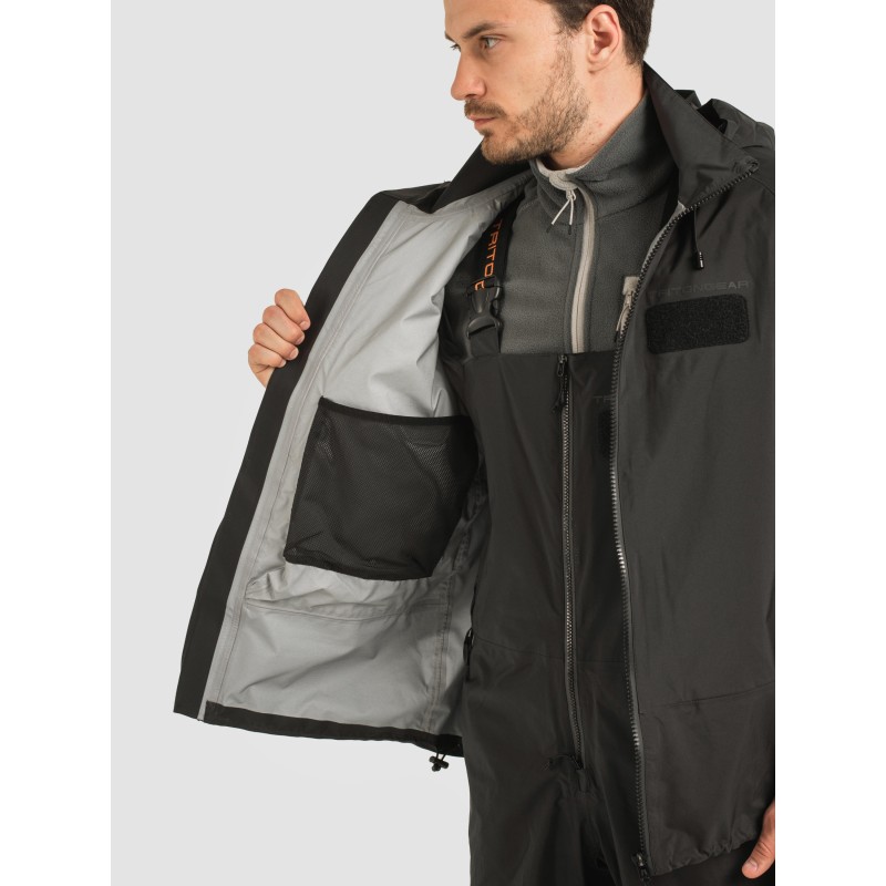 Костюм мужской Triton Gear Storm Boat, TaslanNylon, черный, размер 52-54,  182-188 см