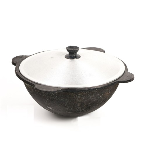 Казан чугунный с алюминиевой крышкой Шафран, круглое дно, 8 л