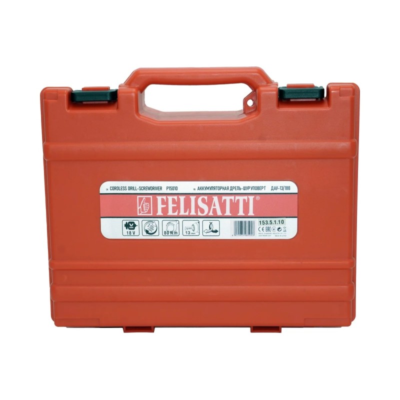 Дрель-шуруповерт аккумуляторная Felisatti ДАУ-13/18В