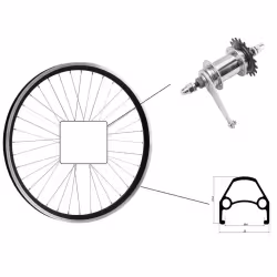 Колесо велосипедное Forward F0400010 24', заднее