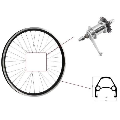 Колесо велосипедное Forward F0400010 24', заднее