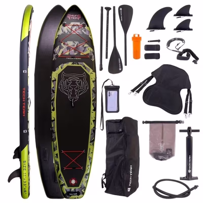 SUP-доска надувная Tech Team Hunter Green, 335x83x15 см