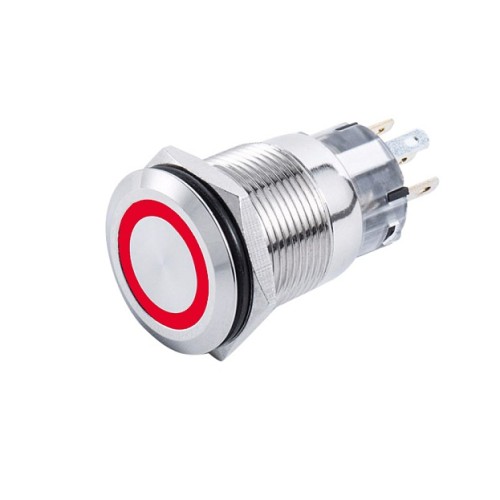 Переключатель кнопочный Skipper SK-DSS-22-SL-R, 12В/5А