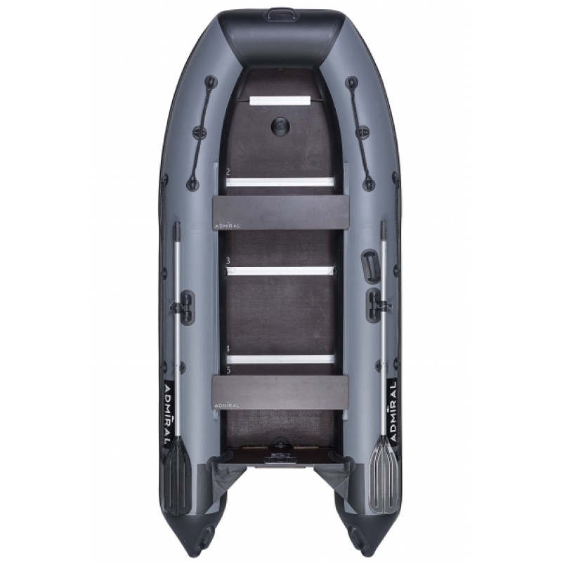 Лодка надувная ПВХ Адмирал 320 Classic, пайол фанерный, графит черный