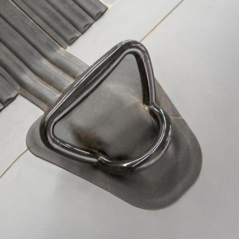 Лодка надувная ПВХ Адмирал 380, пайол фанерный, серый/голубой/черный