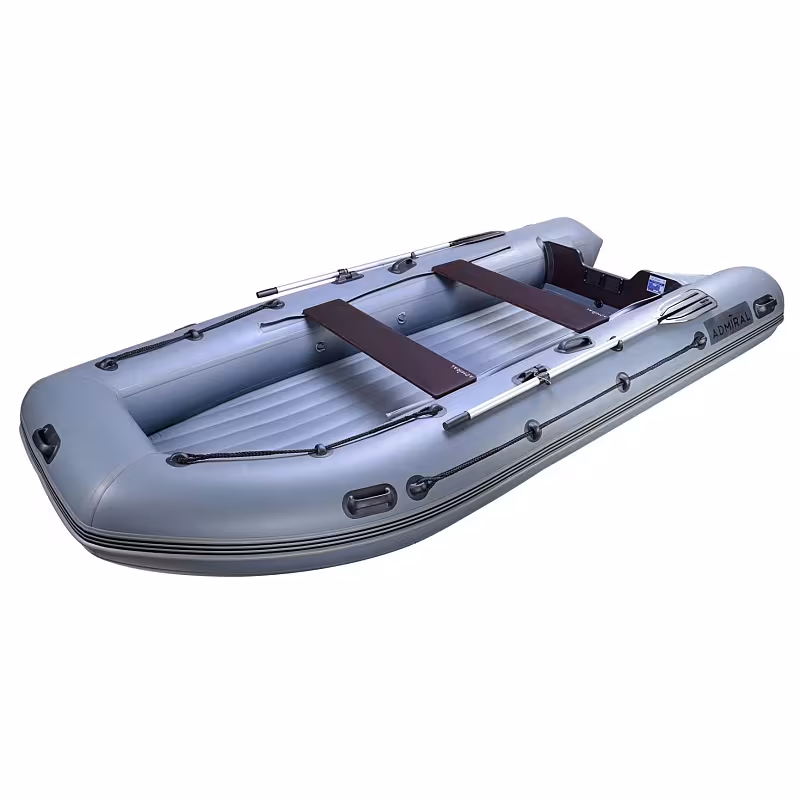 Лодка надувная ПВХ Адмирал 410, НДНД, серый