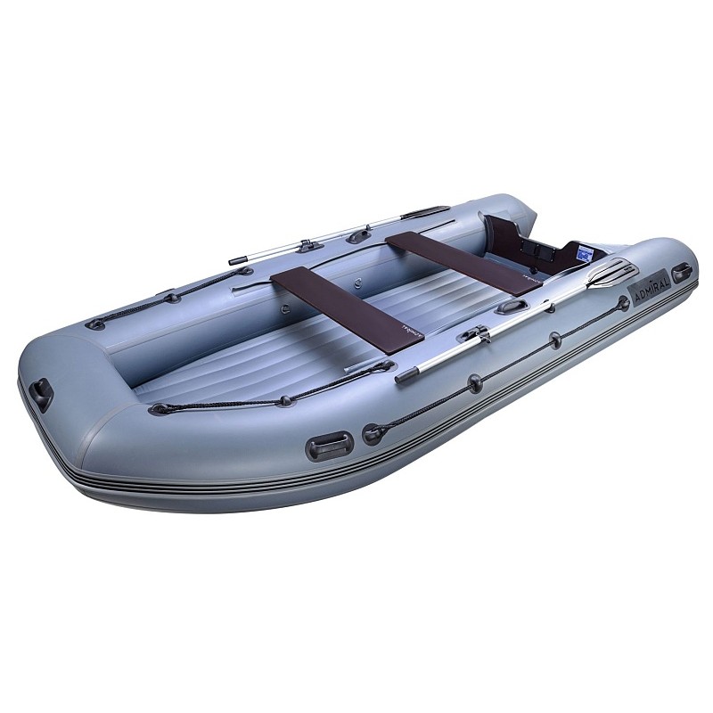 Лодка надувная ПВХ Адмирал 410, НДНД, серый