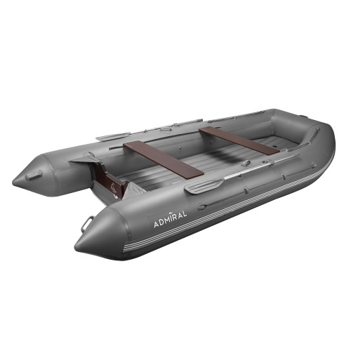 Лодка надувная ПВХ Адмирал 410, НДНД, графит