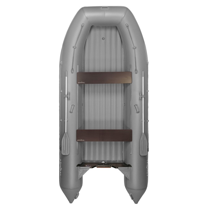 Лодка надувная ПВХ Адмирал 410, НДНД, графит
