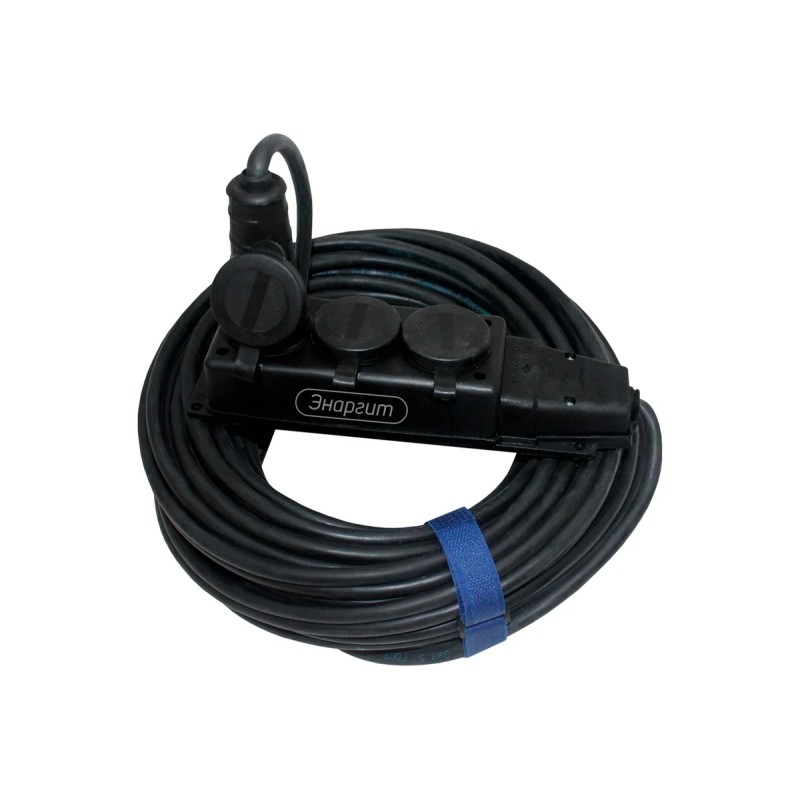 Удлинитель силовой трехместный Энаргит КГ315-10-3-44 (16 А, 3.5 кВт, 10 м)